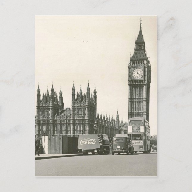 Postal Foto original del Big ben de 1953 (Anverso)