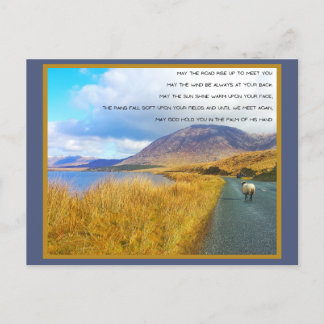 Postal Foto paisajista de Irlanda con Proverb irlandés