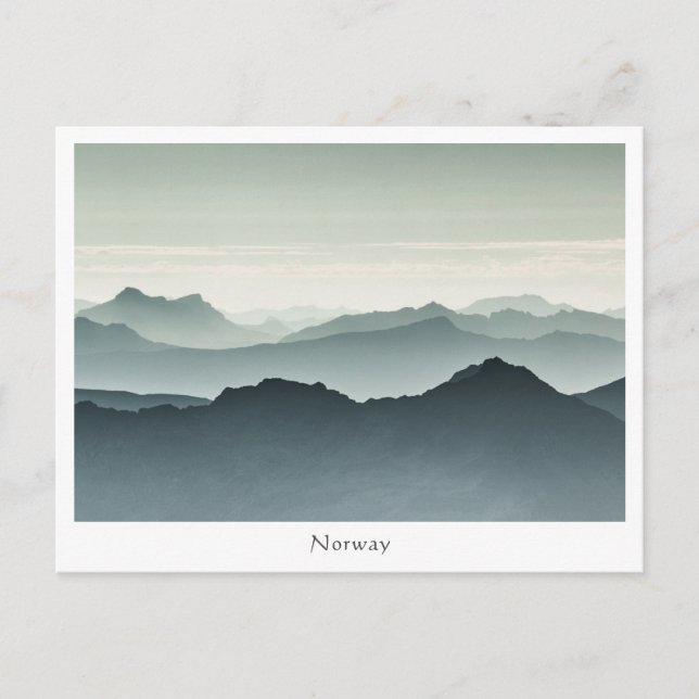 Postal Foto paisajista de Noruega (Anverso)