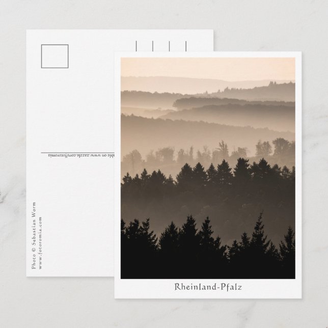 Postal Foto panorámica de Hazy Woodland Hills (Anverso / Reverso)