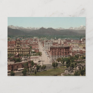 Postal Foto Panorámica de la Línea de Skyline de Denver C