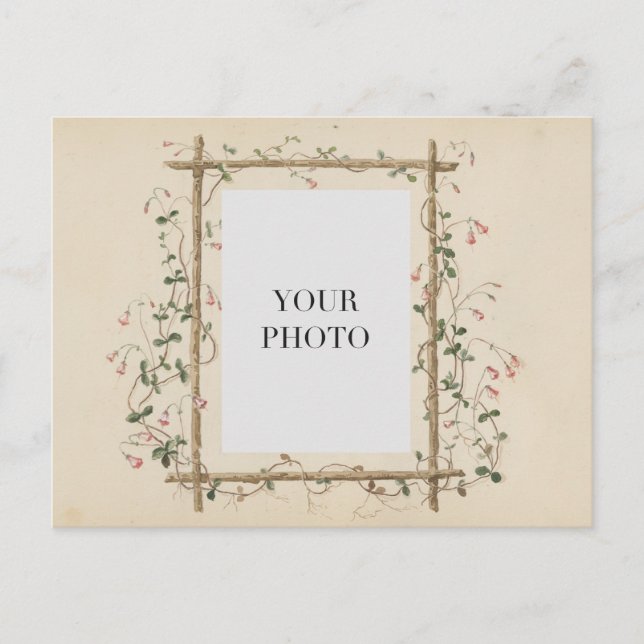 Postal Foto personal de Vintage Floral (Anverso)