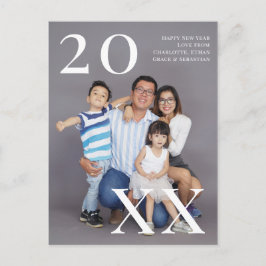 Postal Foto personalizada de Año Nuevo (postal posterior)
