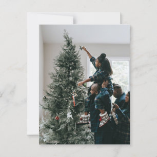 Postal Foto personalizada de dos Navidades de familia