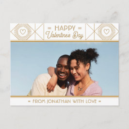 Postal Foto personalizada de El día de San Valentín blanc