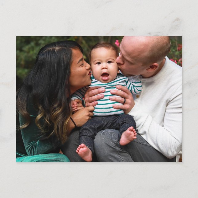Postal Foto personalizada de familia (Anverso)