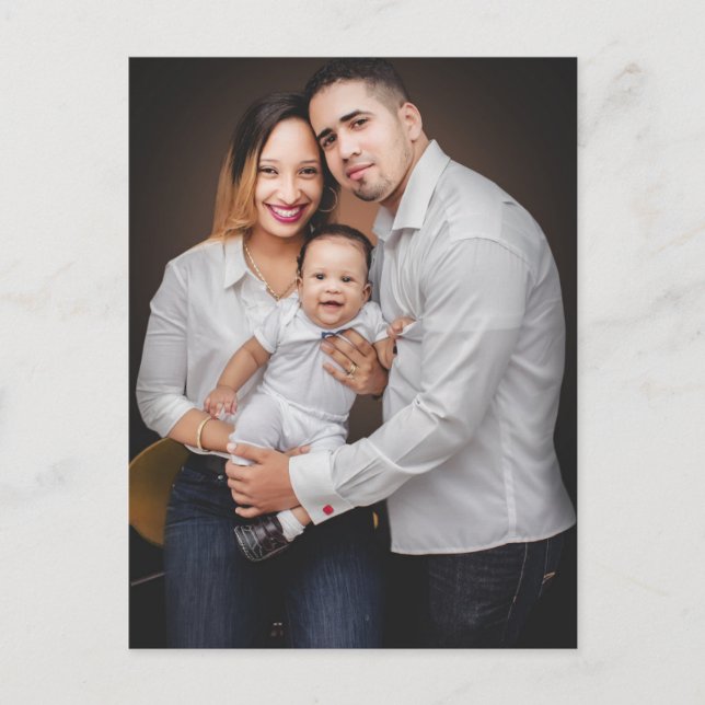 Postal Foto personalizada de familia (Anverso)