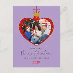 Postal Foto personalizada de Feliz Navidad y Año Nuevo