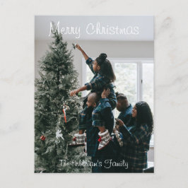 Postal Foto personalizada de la familia de Navidades Pers