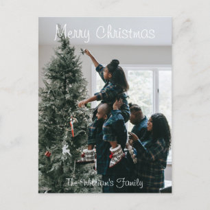 Postal Foto personalizada de la familia de Navidades Pers