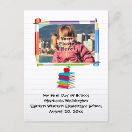 Postal Foto personalizada de Personalizado escolar infant