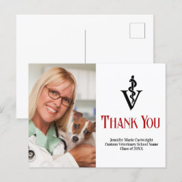 Postal Foto personalizada de veterinario agradecimiento v