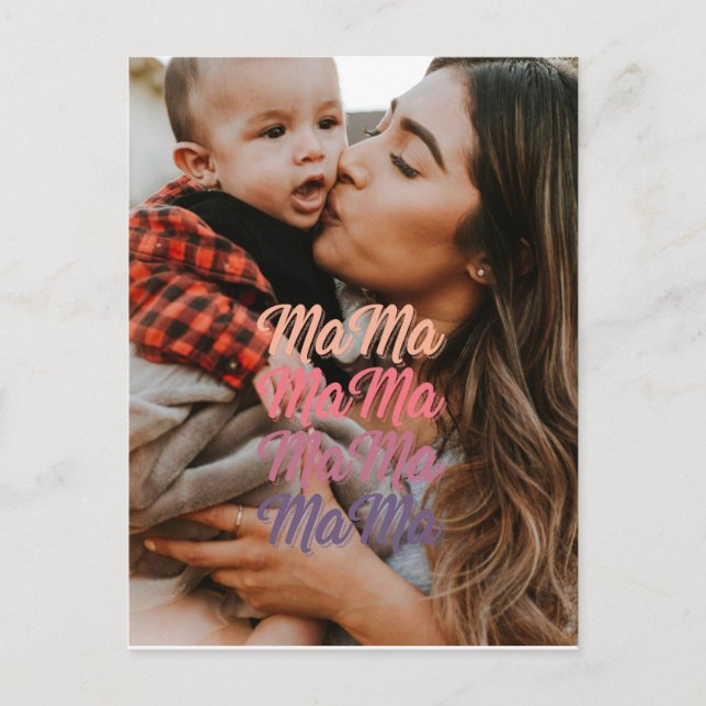 Postal Foto personalizada del Día de la Madre (Anverso)