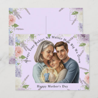 Postal Foto personalizada del día de la madre Siempre tus