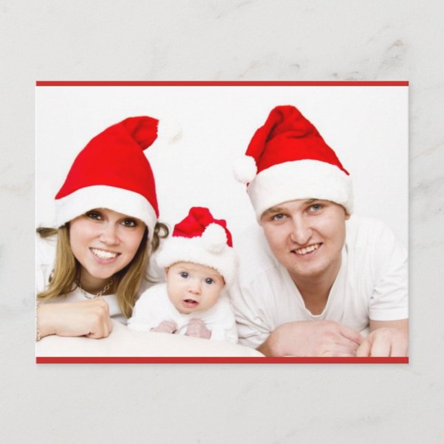 Postal Foto personalizada del Personalizado navideño de m (Anverso)