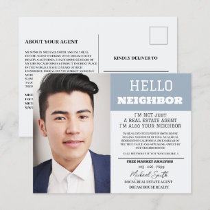 Postal Foto personalizada El agente inmobiliario de tu ba