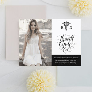 Postal Foto Personalizada Enfermera Graduación Agradecimi