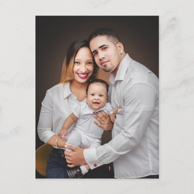 Postal Foto personalizada familiar personalizada (Anverso)