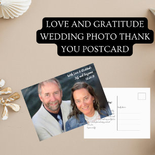 Postal Foto personalizado Boda Cristiano Gracias Postcard
