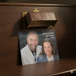 Postal Foto personalizado Boda Cristiano Gracias Postcard