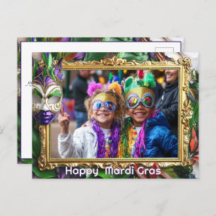 Postal Foto personalizado 💚 💜 💛 Mágica Mardi Gras
