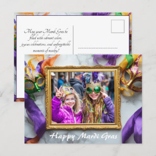 Postal Foto personalizado 💚 💜 💛 Mágica Mardi Gras