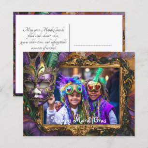 Postal Foto personalizado Mardi Fiesta Delight