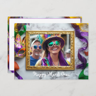 Postal Foto personalizado Mardi Gras Bourbon Street Bonan