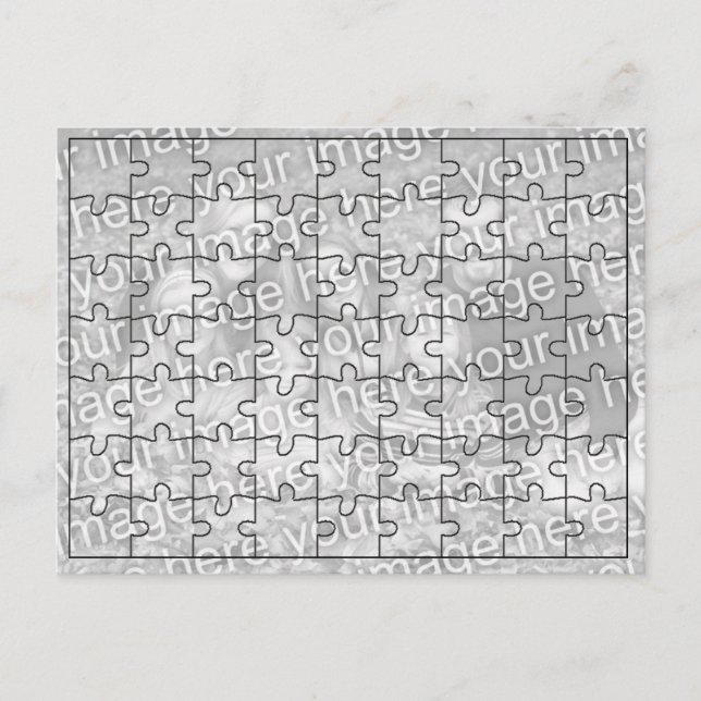 Postal Foto personalizado "Mock" Puzzle Post Card-63 piez (Anverso)
