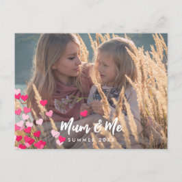 Postal Foto personalizado Moderna Escribiendo Corazones R