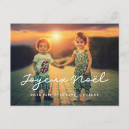 Postal Foto postale de carte personalizada Joyeux Noël