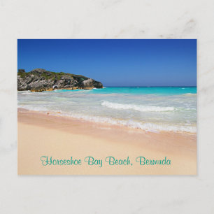 Postal Foto Postca de la playa de arena rosa de la bahía 