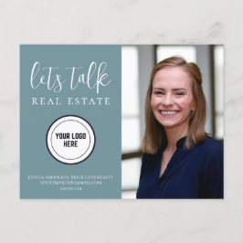 Postal Foto profesional de información de contacto Verde 