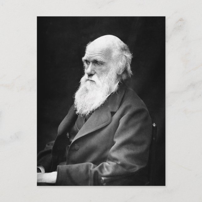 Postal Foto retrato de Charles Darwin (Anverso)