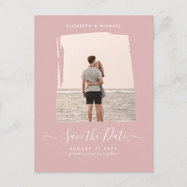 Postal FOTO Rosa Dusty PRESUPUESTARIA Guardar la fecha Mo (Anverso)