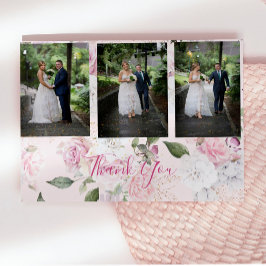 Postal Foto Rosas de Floral Boda romántico Gracias