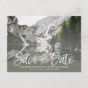 Postal Foto Rustic Hand Lettering Save The Date