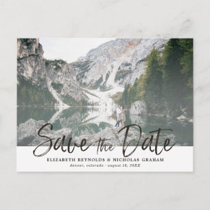 Postal Foto Rustic Hand Lettering Save The Date