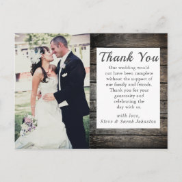 Postal Foto Rústica Boda Gracias