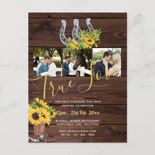 Postal Foto Rústica del Girasol en el herrero occidental  (Anverso)