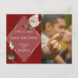 Postal Foto Save the Date Wine y Rosas de Rubor