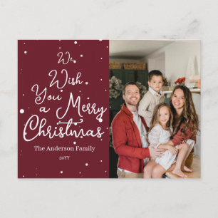 Postal Foto Script Giratorio Deseamos Feliz Navidad