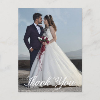 Postal Foto simple Boda Añadir su saludo Gracias