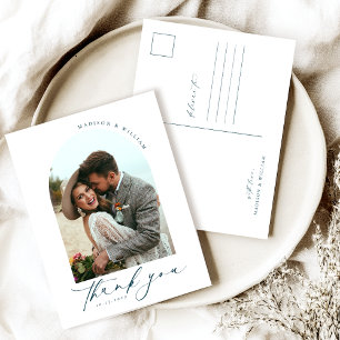 Postal Foto simple Boda Gracias