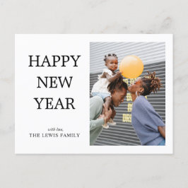 Postal Foto simple de Año Nuevo Feliz