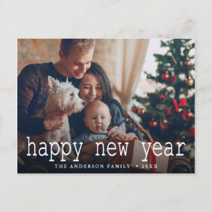 Postal Foto simple de Año Nuevo Feliz