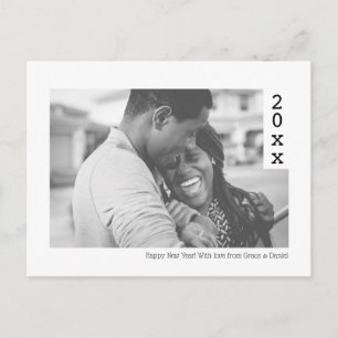 Postal Foto simple de Año Nuevo Feliz personalizada