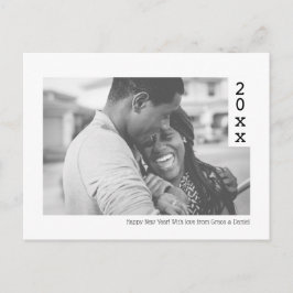 Postal Foto simple de Año Nuevo Feliz personalizada