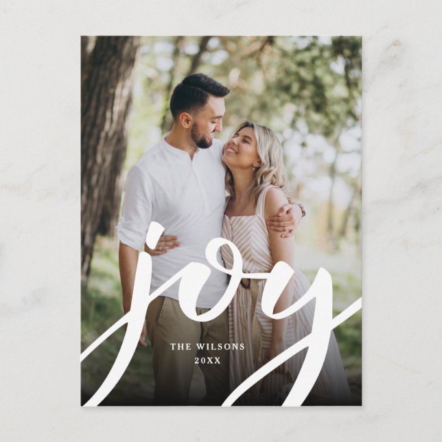 Postal Foto simple de Navidades de alegría (Anverso)