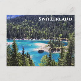 Postal Foto suiza de viaje por lago alpino